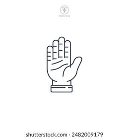 Gloved Hand Icon symbol vector illustration isolated on white background