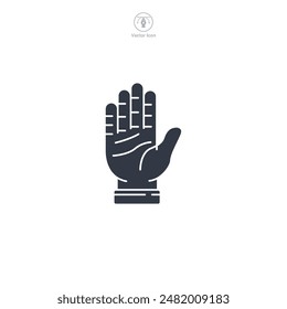 Handschuhsymbol Symbol Vektorillustration auf weißem Hintergrund isoliert