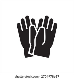 gloves bag icon. isolated on white background