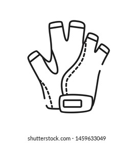Gloves bicycle line icon logo design