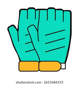 gloves bicyclist line icon vector. gloves bicyclist sign. isolated symbol illustration