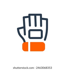 Gloves for Bike Race Grip Vector Icon Illustration