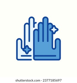 gloves blue icon, isolated icon in light background, perfect for website, blog, logo, graphic design, social media, UI, mobile app
