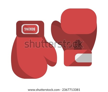 Gloves for boxing, isolated protective equipment for hands of boxer. Sports and sportive hobbies and activities, practicing sparring on ring, fighting or wrestling tournament. Vector in flat style