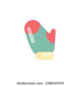 gloves christmas symbol icon vector