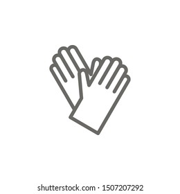 Gloves, clothes icon. Element of theater icon. Thin line icon