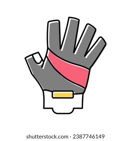 gloves cyclist accessory color icon vector. gloves cyclist accessory sign. isolated symbol illustration