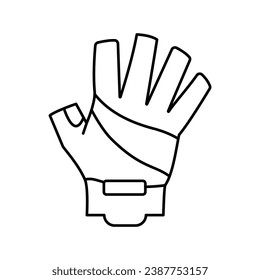 gloves cyclist accessory line icon vector. gloves cyclist accessory sign. isolated contour symbol black illustration