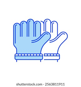 Gloves Filled Line Icon. linear style sign for mobile concept and web design. Outline vector icon.