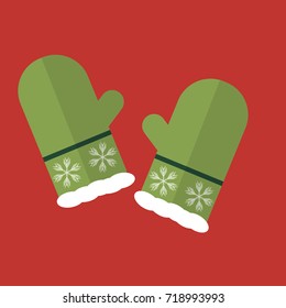 gloves flat icon