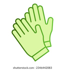 Gloves flat icon. Garden glove green icons in trendy flat style. Work clothing gradient style design, designed for web and app. Eps 10