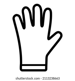 Handschuhe mit Flachicon einzeln auf weißem Hintergrund
