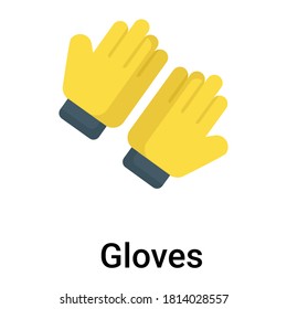 gloves flat icon, labor day flat vector design