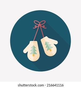 gloves flat icon with long shadow,eps10