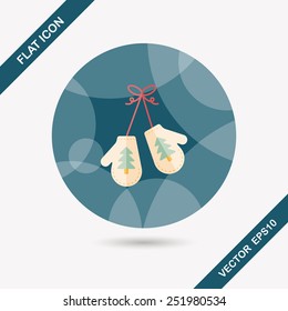 gloves flat icon with long shadow,eps10