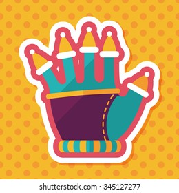 gloves flat icon with long shadow,eps10