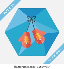 gloves flat icon with long shadow,eps10