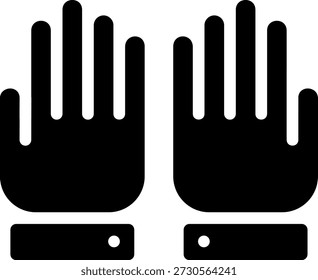 Vector de ilustración de icono de glifo de guantes