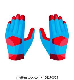 Gloves of the goalkeeper icon, cartoon style