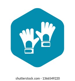 Gloves of goalkeeper icon. Simple illustration of gloves of goalkeeper vector icon for web