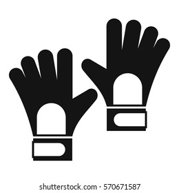 Gloves of goalkeeper icon. Simple illustration of gloves of goalkeeper vector icon for web