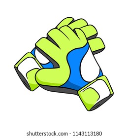 Gloves goalkeeper pair vector