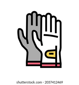 gloves golf player accessory color icon vector. gloves golf player accessory sign. isolated symbol illustration