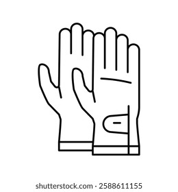 gloves golf player accessory line icon vector. gloves golf player accessory sign. isolated contour symbol black illustration