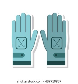 Gloves of golf sport design