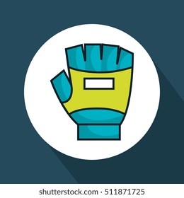 gloves gym isolated icon