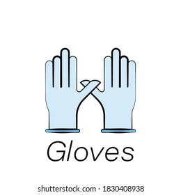 gloves hand draw icon. Element of farming illustration icons. Signs and symbols can be used for web, logo, mobile app, UI, UX