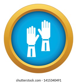 Gloves icon blue vector isolated on white background for any design