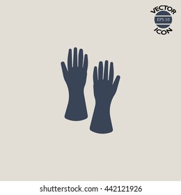 Gloves icon. Cleaning 