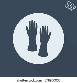 Gloves icon. Cleaning icon