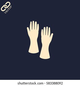 Gloves icon. Cleaning icon
