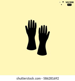 Gloves icon. Cleaning icon