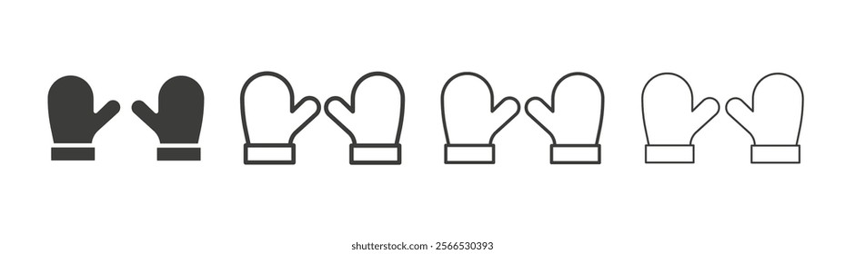 Gloves icon collection for website design, app, UI design.