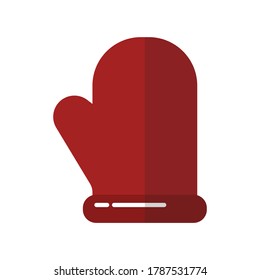 Diseño de iconos de guantes con un estilo de color plano