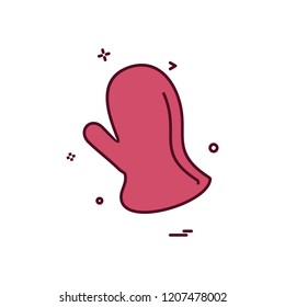 Gloves icon design vector