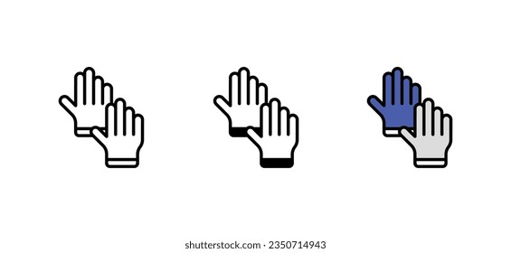 Gloves icon design with white background stock illustration