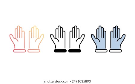 Gloves icon design with white background stock illustration