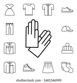 Gloves icon. Detailed set of clothes icons. Premium quality graphic design. One of the collection icons for websites, web design, mobile app