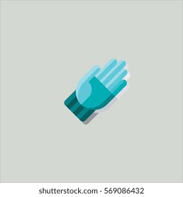 gloves icon flat design