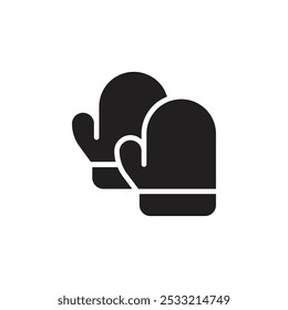 Gloves icon Flat line illustration