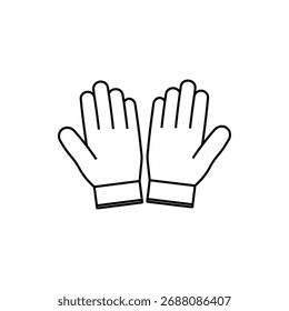 Icono de guantes estilo plano aislado. Vector