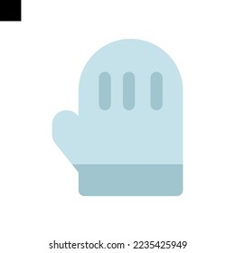 icono de guantes estilo plano vector