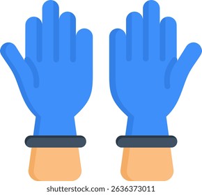 Handschuhe Symbol flach Vektorgrafik