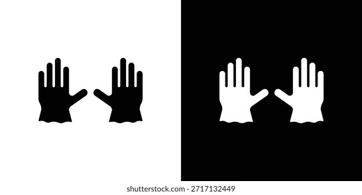 Icono de los guantes, icono del estilo del glifo para el Sitio web o el App móvil