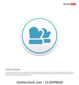 Gloves icon Hexa White Background icon template - Free vector icon