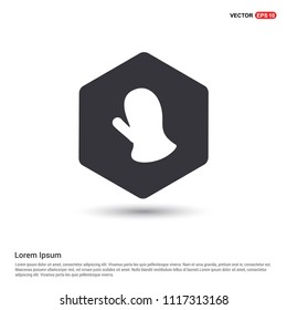 Gloves icon Hexa White Background icon template - Free vector icon